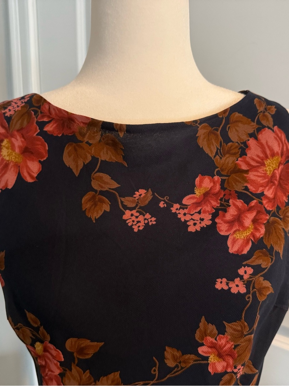 Reformation Prescott Navy Lyric Floral Maxi Dress wedding guest dress - Picture 7 of 16